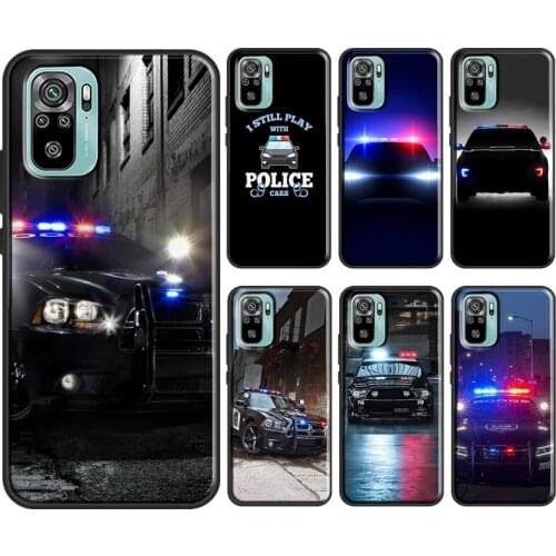 Police Cars Light At Night For Xiaomi Redmi Note 9 Pro 10 7 8 9S 8T Cover For Redmi K40 9 9C 9A 7A 8A 9T Phone Case