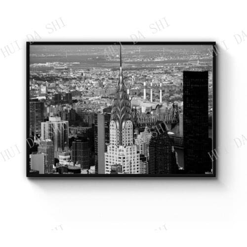 New York City Chrysler Building Black & White Art Print Poster or Canvas Artwork