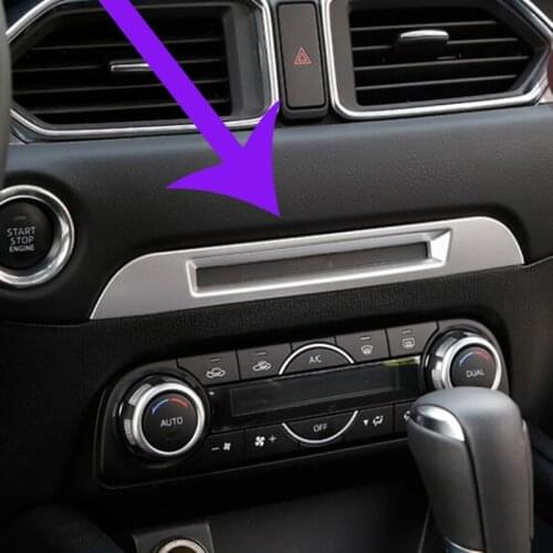 For Mazdas CX-5 2017 2018 Car ABS Center Console Upper Stripe Cover Trim