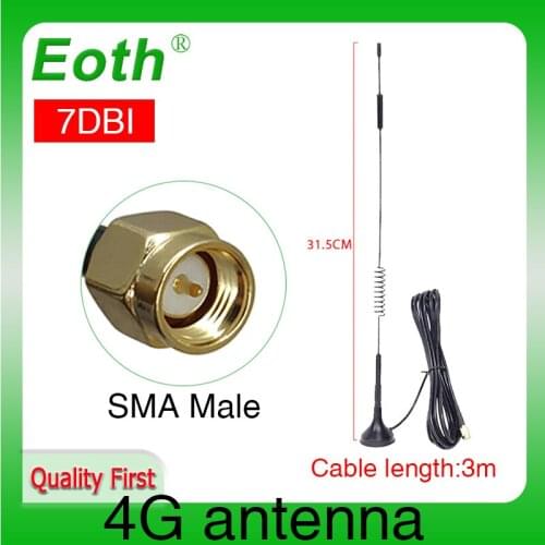Antenna antena 4g cellular booster car para modem sma 3g hf telephone longo alcance signal router lte gsm carro