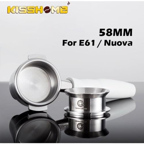 58MM Coffee Bottomless Porrtafilter 304 Stainless Steel For E61/Expobar/Nuova Universally Cafe Professional Machine Accessory
