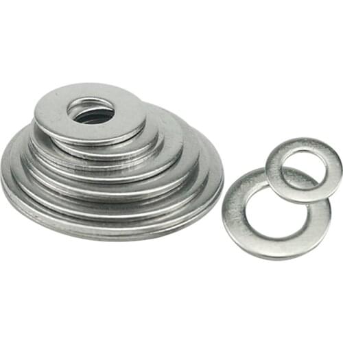LUHUICHANG M2.5 M3 M4 M5 M6 M8 M10 M12 Spacer 304Stainless Steel Washer Plain Gasket for Screw Bolt Flat Metal M3 Washer