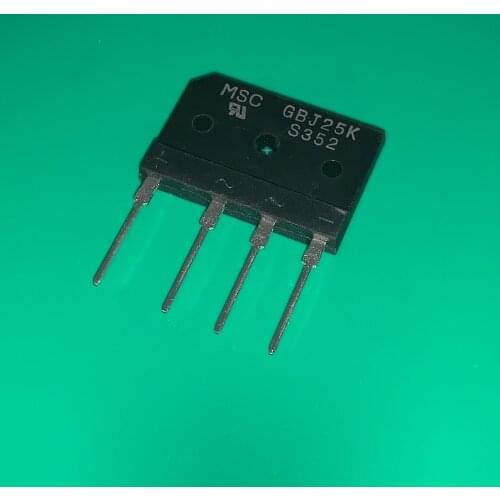 10pcs/lot GBJ25K DIP4 GBJ 25K SINTERED GLASS PASSIVATED BRIDGE RECTIFIER GBJ-25K