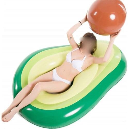 Inflatable Avocado Pool Floating Row Summer Beach Swimming Raft Toy Water Sports Air Cushion For Kids Adults High Quality