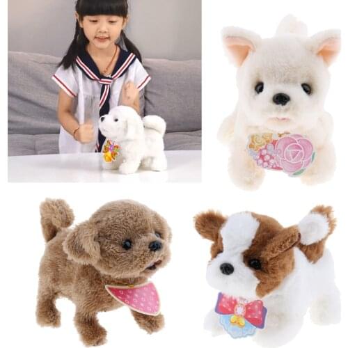 Naughty Puppy Dog Electronic Plush Animal Robot Toy Walk Bark Wag Tail Rabbits