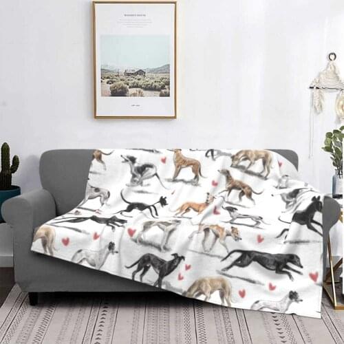 Greyhounds Trend Style Funny Fashion Soft Throw Blanket Greyhound Sighthound Lurcher Galgo Rescue Shelter Racing Dog Retired