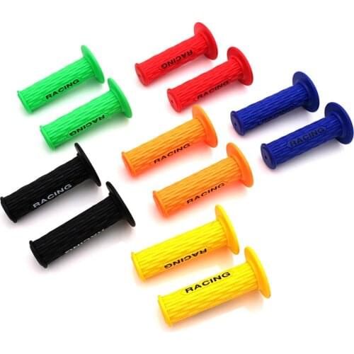 Pair Universal Comfort Soft Rubber Hand Grip Handle Bar 7/8" 22mm Motorcycle Dirt Bike For Honda CR125R CRF Kawasaki KDX200