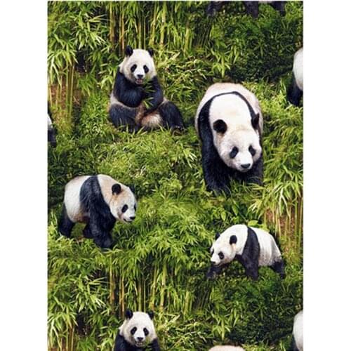 Full diamond painting cross stitch crystal pandas live round diamond sets DIY round diamond embroidery
