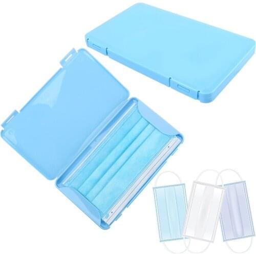 Portable Face Mask Storage Box Dust-Proof Moisture-Proof Disposable Mask Storage Case Mask Holder Card Bill Storage Case