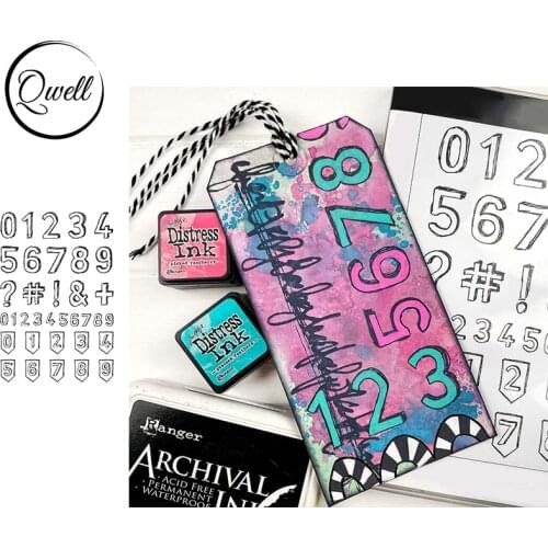 QWELL 6.9*4.5inch Clear Stamps 0-9 Number Mini Flag DIY Album Craft Paper Cards Scrapbooking Decor Album Making 2021 New