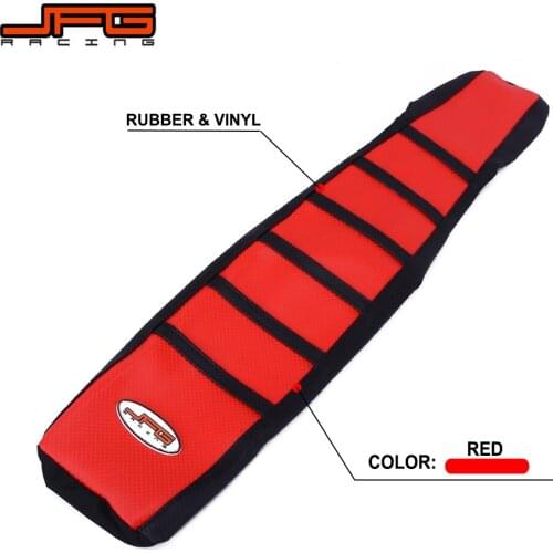 Red Pro Ribbed Rubber Gripper Soft Seat Cover For HONDA CR1250R CR250R 1994-1996 1997-1999 2000-2008 CRF450R 2002-2004