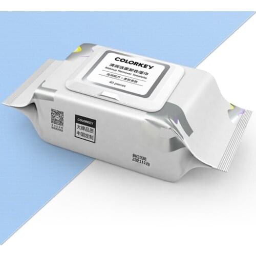 Colorkey Makeup Remover Wipes Portable Gentle Deep Cleansing Makeup Remover Wipes Quick Remover Face Cleaning Tool (40pcs) TSLM2