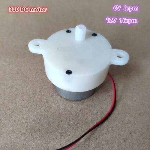 Gear-box 32mm 6V 8rpm 12V 16rpm slow speed 300 gear motor large torque quiet for stage