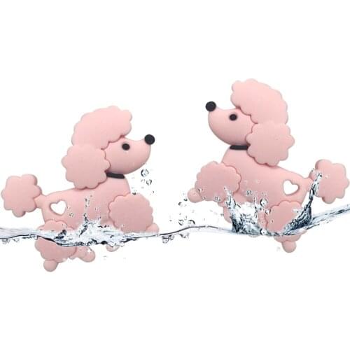 Teddy Silicone Teether Soft Baby Teething Toy BPA Free Dog Pendant Nursing Toddler Toys Chew silicon teeth toys gift