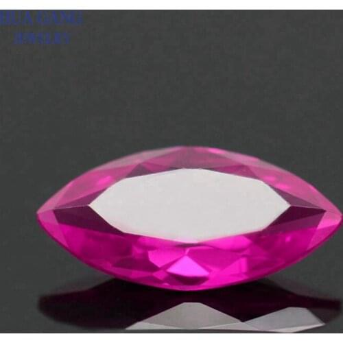 Marquise Shape 3# Rose RedBrilliant Cut Synthetic Corundum Stone For Jewelry Size 1.5x3-8x16mm Free Shipping