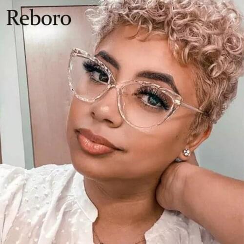 Stylish Eyeglasses Transparent Cat Eye Glasses Frames For Women 2021High Quality Classic Anti Blue Light Optical Glasses Frame