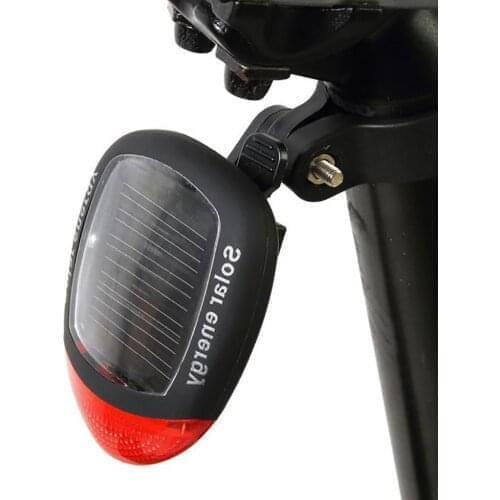 Solar Powered Lighting Modes Bicycle Light for Mountains Bike LED Rear Flashing Tail Light for Bicycle Cycling Lamp Safety 2LED