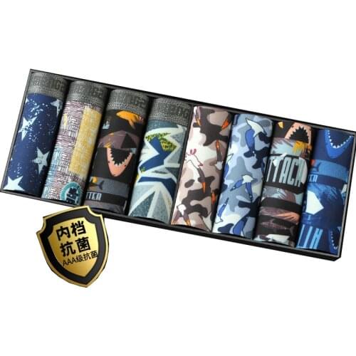 8Pcs/Set Mens Underwears Mens Cotton Underpants Boxers Breathable Sexy Men Panties Solid Underwear Comfortable Underwear Men