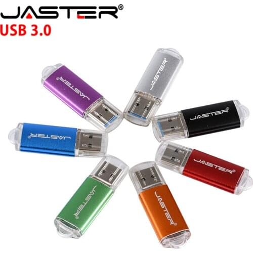 JASTER Colorful Metal Pendrive USB Flash 3.0 Cle Flash Drive 8GB 16GB 32GB 128GB USB3.0 Pen Drive Personalize Logo for Wedding