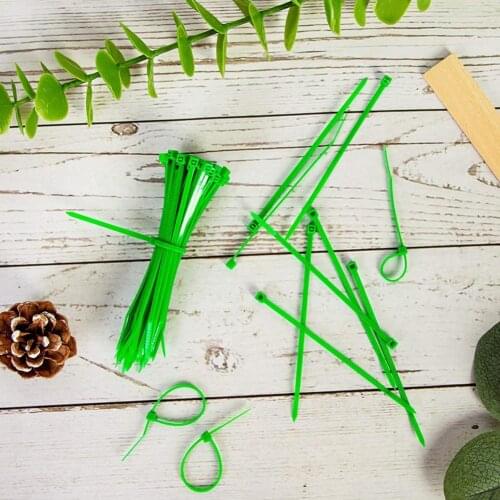 50Pcs Reusable Garden Twist Ties Plant Support Shrubs Fastener Adjustable Self-locking Plastic Garden Flower Wires Set