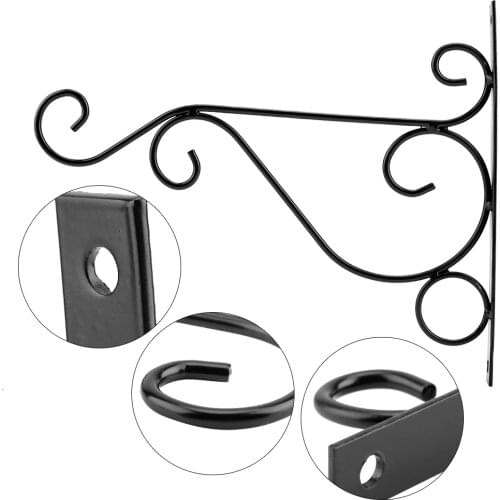 Iron Metal Plant Bracket Hanger Plants Wall Hanging Hook For Home Garden Planter Balcony Decoration 25X21CM