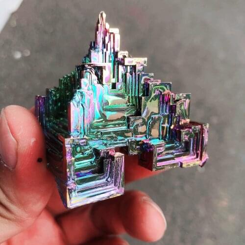 1pc Natural Crystals Quartz Bismuth Ore Specimen Energy Reiki Stones Room Home Office Aquarium Decoration Accessories Gemstone
