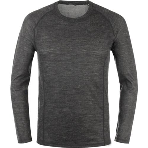 2021 Mens 100% Merino Wool T Shirt Thermal Mens Base Layer Men Merino Wool Shirt 150g Wicking Breathable Anti-Odor Size S-XXL