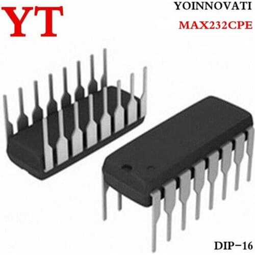 100pcs/lot MAX232CPE MAX232 IC 2DVR/2RCVR RS232 5V 16-DIP Best quality