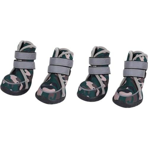 4Pcs/set Pet dog Rain Shoes Dog Booties Rubber Portable Anti Slip Waterproof Dog Cat Rain Shoes High Quality