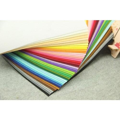40pcs 15x15cm Non-Woven Felt Fabric Cloth Felts Feltro Polyester Acrylic Nonwoven Fabrics