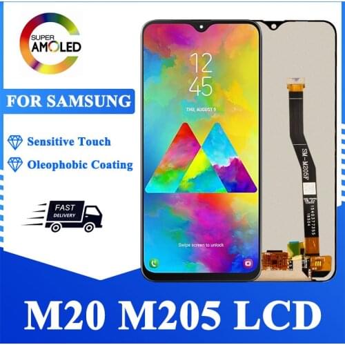 6.3'' LCD For Samsung Galaxy M20 2019 SM-M205 Display For Samsung M205F M205G/DS Touch Screen Digitizer Assembly Repair M20 LCD