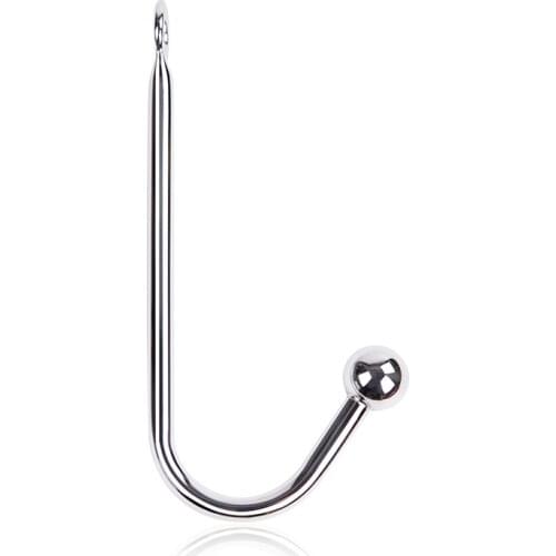 Stainless Steel 30*250mm Anal Hook Metal Butt Plug with Ball Anal Plug Anal Dilator Gay Sex Toys for Men and Women Adult Games
