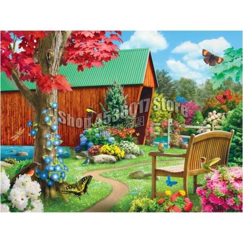 Butterflies & Insects Fall Full Diamond Painting Bridge of Hope Diy Embroidery Kit Rhinestone Mosaic Cross Stitch Art Home Decor