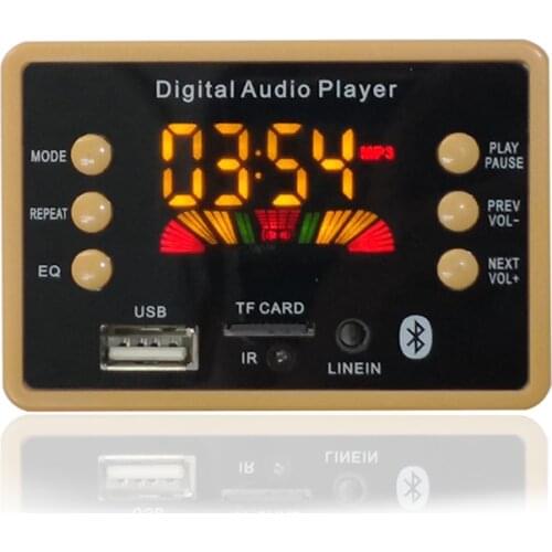 Bluetooth 5.0 Wireless MP3 WMA Decoder Board Audio Module Support USB TF AUX FM EQ function Audio Radio Car accessories