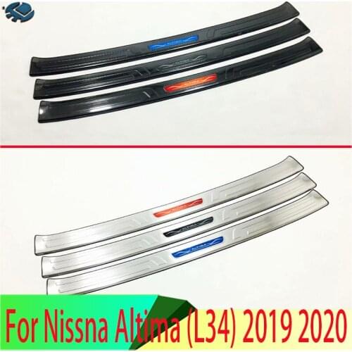 For Nissna Altima (L34) 2019 2020 Stainless steel rear bumper protection window sill outside trunks decorative plate pedal