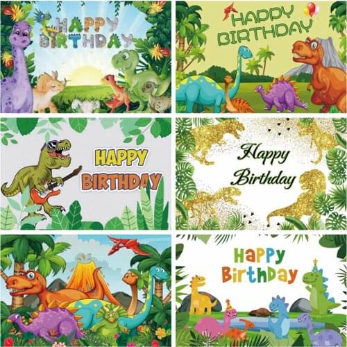 Yeele Dinosaur Jungle Forest Animal Safari Party Baby Shower Boy Birthday Backdrop Photography Background for Photo Studio Props