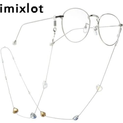 Imixlot Newest Charm Heart Crystal Beads Glasses Chain Reading Eyeglasses Sunglasses Strap Cord Holder Neck Accessories