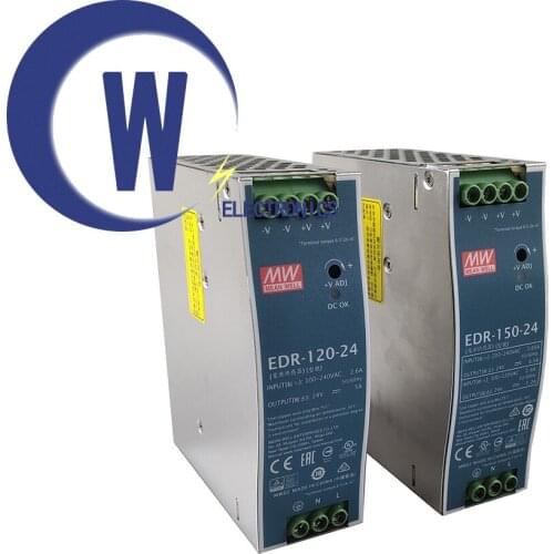 CNC Original MEAN WELL Din Rail Switching Power Supply AC 110V/220V to DC 24V 120W 150W MW Switching Power Supply
