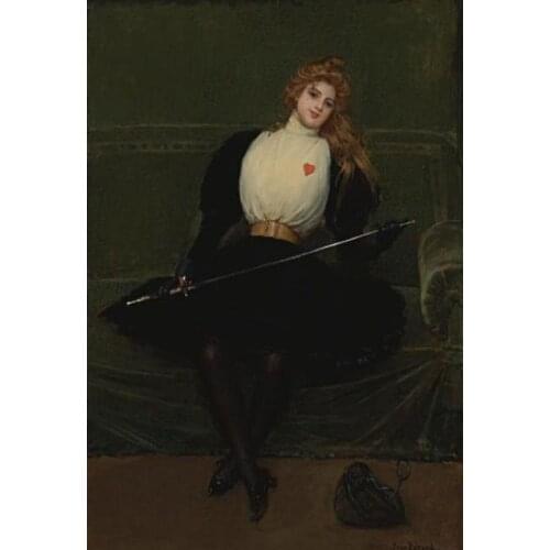 The Female Swordsmen Exercise Sports Classic Retro Vintage Kraft Poster Decorative DIY Wall Canvas Sticker Home Bar Posters Deco