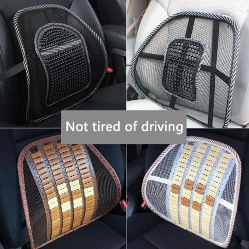 Car Seat Office Chair Massage Back Lumbar Support Mesh Ventilate Cushion Pad Black Mesh Back Lumbar Cushion For Car Driver