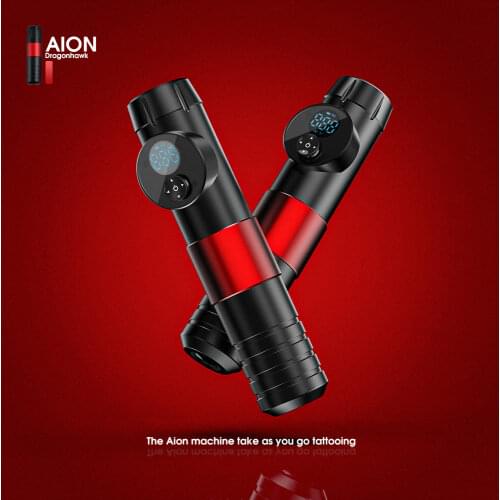 Dragonhawk Dual Mode Tattoo Wireless Battery Pen Machine Aion LED Display Rotary Tattoo Pen Machine Permanent Makeup Machine