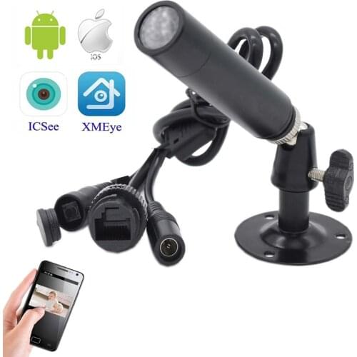 P2P Onvif HD Mini Cylindrical Type 1920*1080P Low Lux Waterproof Miniature Bullet IP Camera for ATM Kiosk Security Cctv Full-HD