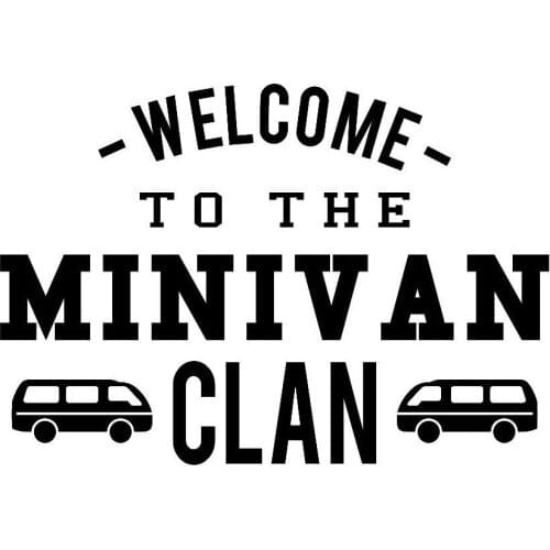 Minivan Clan Vinyl Decal Funny Car Truck Van Family Fashion Personality Creativity Classic Attractive Vinyl