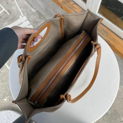 Fashion Bags New Tote Women Street Canvas Shoulder Bag Large Capacity Lady Handbag Solid Color Leisure Office Big Bags Female