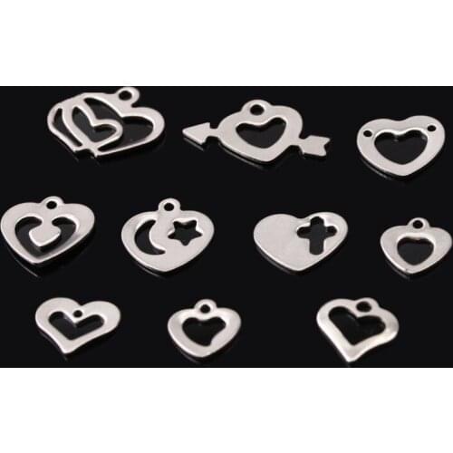 Stainless steel accessories set pendant hair accessories bracelet necklace accessories DIY accessories love