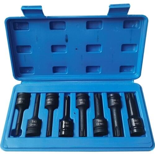 8 Pieces Impact Grade Socket Set RT5,RT6,RT7,RT8,RT10,RT12,RT13,RT14, Chromium Molybdenum Steel Socket Construction