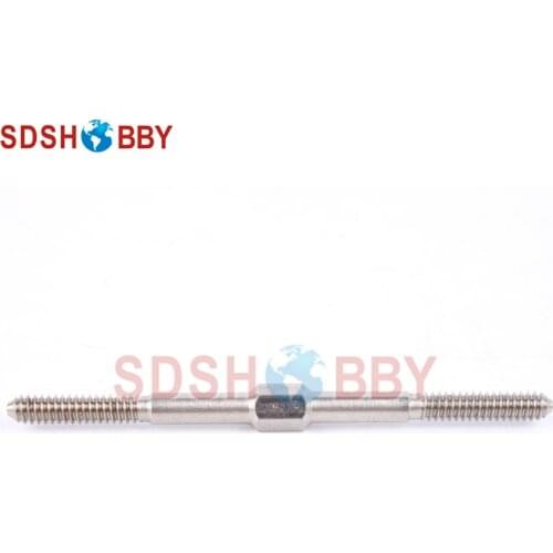 Stainless Steel Hexagon Push Rod M3*2.56 inch with U.S System Left & Right Teeth