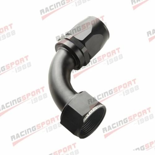 -20AN 20AN 90 Degree Swivel Hose End Fitting Adaptor Aluminum Black
