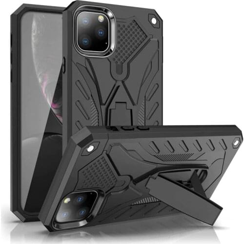 Anti-knock Armor Case for iPhone 11 Pro Max 5 5S SE 6 6S 7 8 Plus X XS Max XR Full-body Protective Stand Shockproof Back Cover