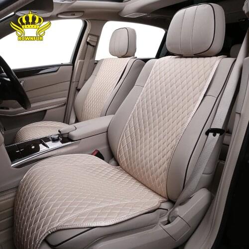 Ice silk car seat cushion Universal Beige Automotive interior Fit for most cars Soft and cool Real silk fashion car seats cover